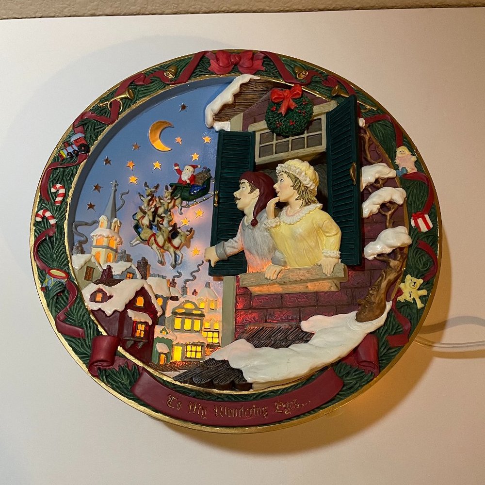 “To My Wondering Eyes” Lighted Collector’s Plate